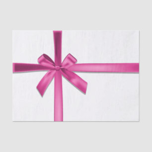 Pastel Pink Satin Ribbon Bow Birthday Party Tissue Paper