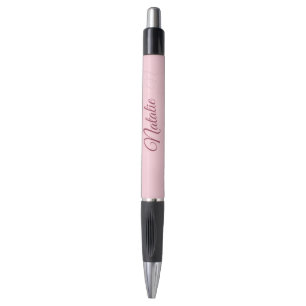 Pastel pink solid colour monogrammed