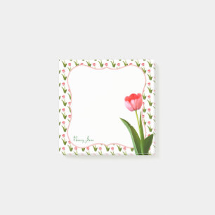 Pastel Pink Spring Tulip Floral Photography Post-it Notes