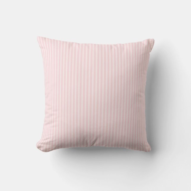 Pastel Pink Stripes. Cushion (Front)
