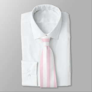 Pastel Pink Stripes Solid Colour Summer Vacay  Tie
