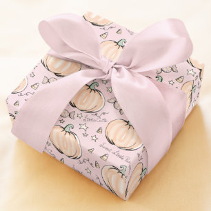 Pastel Pink Sweet Little Pumpkin Baby Wrapping Paper