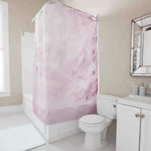 Pastel Pink Swirl Abstract Shower Curtain