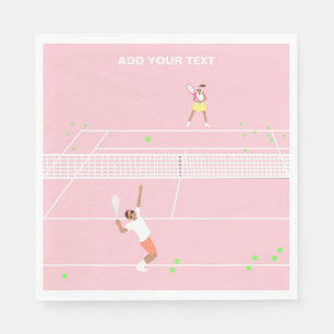 Pastel Pink Tennis Match Napkin