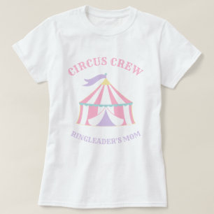 Pastel Pink Tent Circus Carnival Birthday T-Shirt