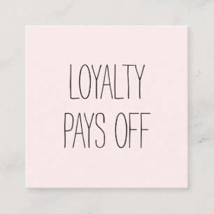 Pastel pink trendy simple modern minimalist loyalty card