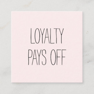 Pastel pink trendy simple modern minimalist loyalty card