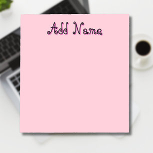 Pastel Pink Unique Personalised Teacher Gifts Notepad