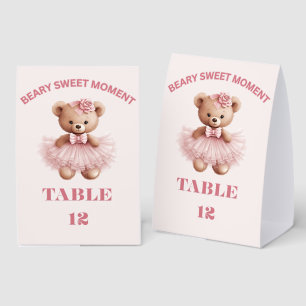 PASTEL PINK VERTICAL BEARY SWEET GIRL BABY SHOWER 