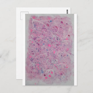 Pastel Pink Watercolor Abstract Postcard