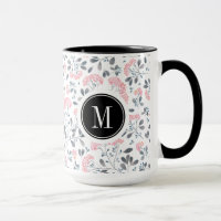 Pastel Pink Watercolors Flowers Pattern