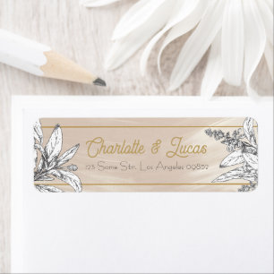 Pastel Pink Wedding Return Address Label