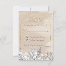 Pastel Pink Wedding RSPV Card
