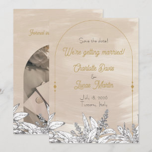 Pastel Pink Wedding Save the Date Card