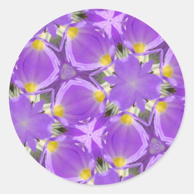 pastel pink-white patterns classic round sticker (Front)