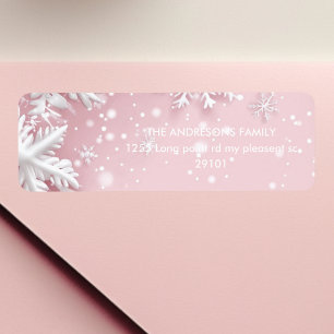 Pastel Pink Winter Wonderland Snowflake 