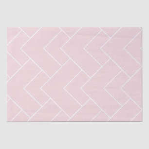Pastel Pink with White Geometric Pattern  Tissue Paper