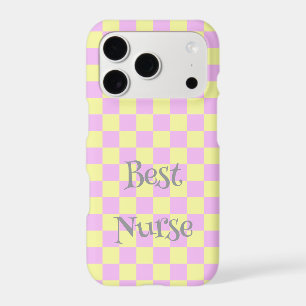 Pastel Pink & Yellow Chequered Pattern