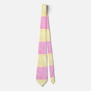 Pastel Pink Yellow Watercolor Tie