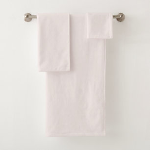 Pastel Pinkish Champagne Solid Colour Bath Towel Set