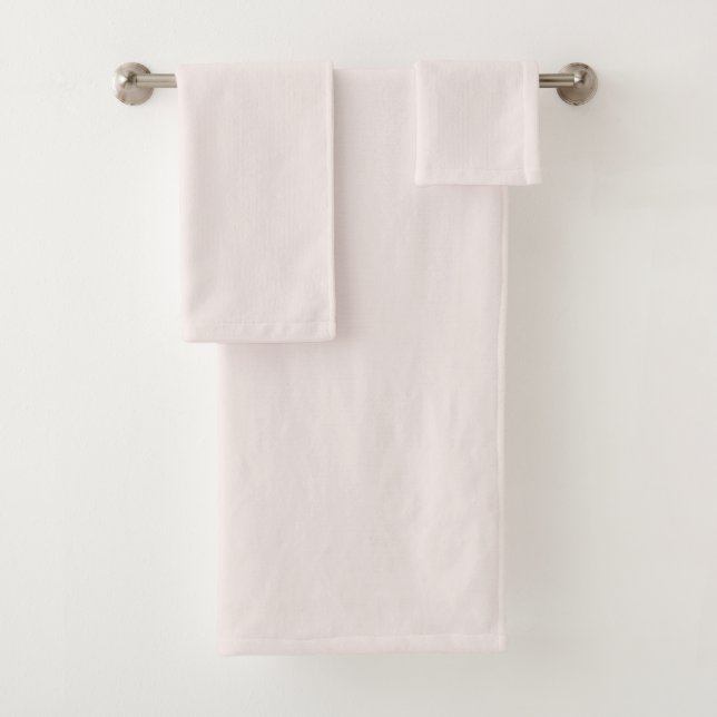 Pastel Pinkish Champagne Solid Colour Bath Towel Set (Insitu)