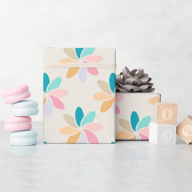 Pastel Pinwheel Gift Wrap (Baby Shower)