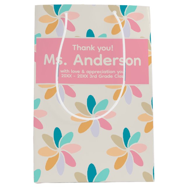 Pastel Pinwheel Medium Gift Bag (Front)