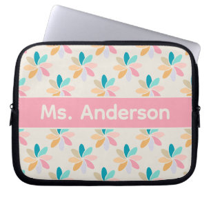 Pastel Pinwheel Personalised Laptop Sleeve