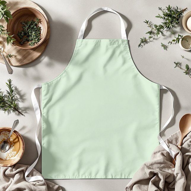 Pastel Pistachio Solid Colour | Classic | Elegant Apron (Creator Uploaded)