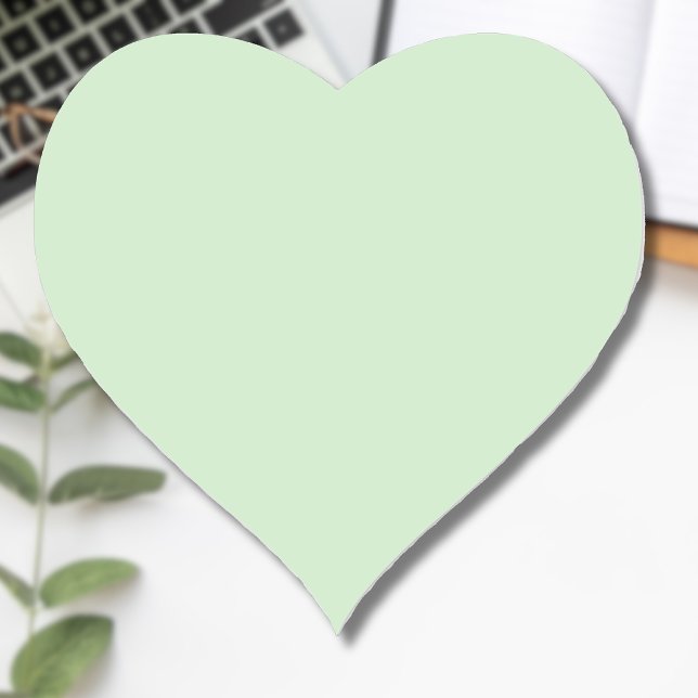 Pastel Pistachio Solid Colour | Classic | Elegant Heart Sticker (Creator Uploaded)