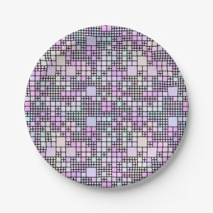 pastel pixel pieces : paper plate