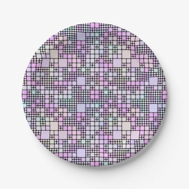 pastel pixel pieces : paper plate (Front)