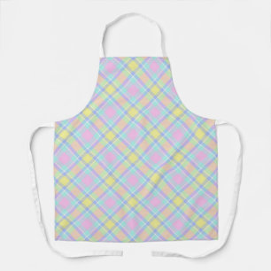 Pastel plaid  apron