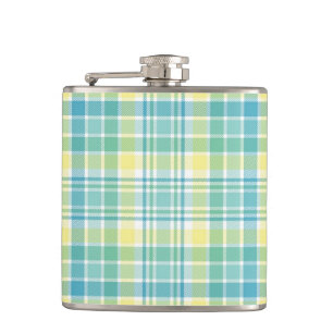 Pastel Plaid Hip Flask