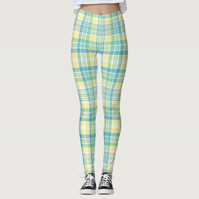 Pastel Plaid Leggings (Front)