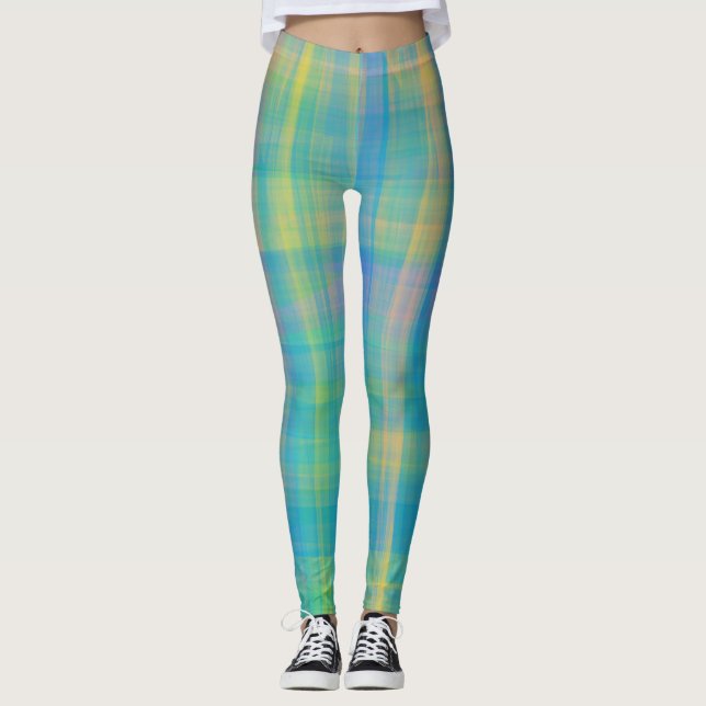 Pastel Plaid Leggings (Front)