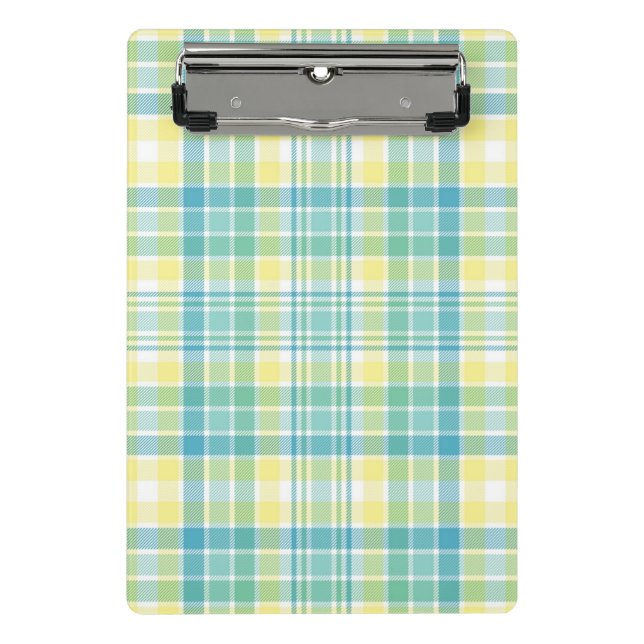 Pastel Plaid Mini Clipboard (Front)