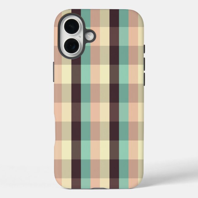 Pastel plaid pattern in  horizontal stripes Case-Mate iPhone case (Back)