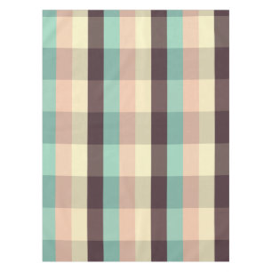 Pastel plaid pattern in horizontal stripes tablecloth