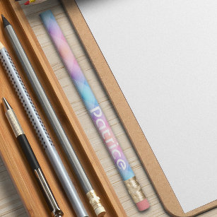 Pastel Plaid Personalised Pencil