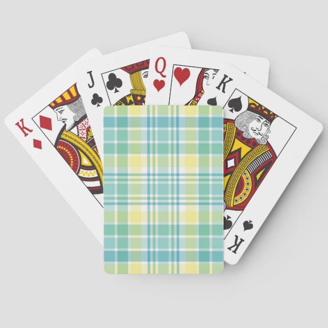 Pastel Plaid Playing Cards (Back)