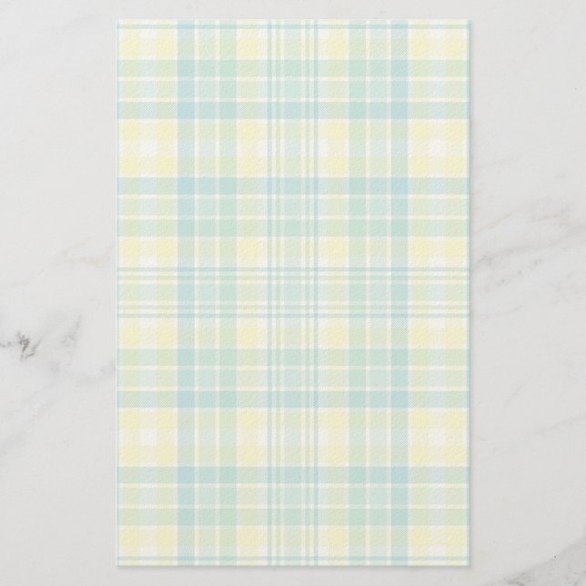 Pastel Plaid Stationery (Front)