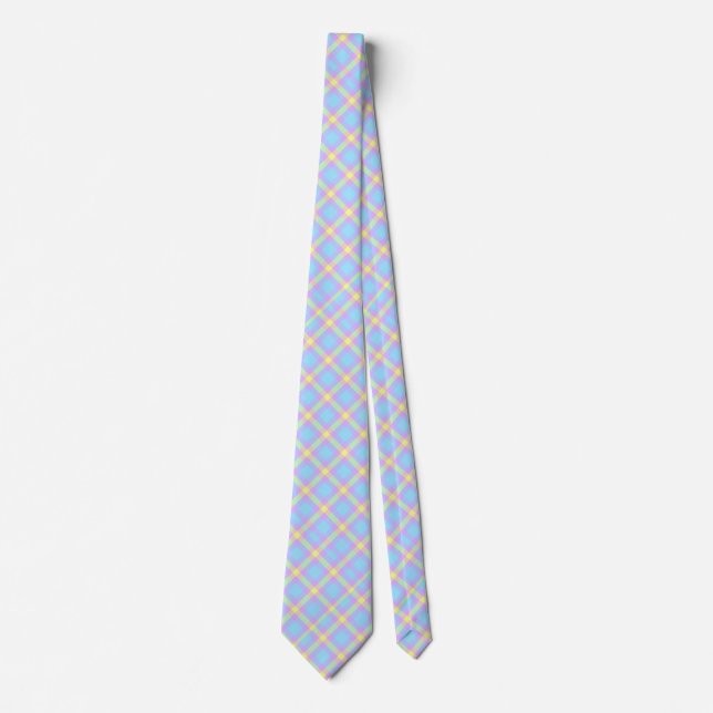 Pastel Plaid Tie (Front)
