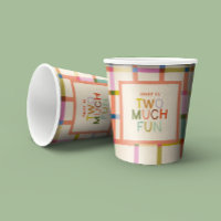 Pastel Plaid "Two Much Fun" 2nd Birthday Custom