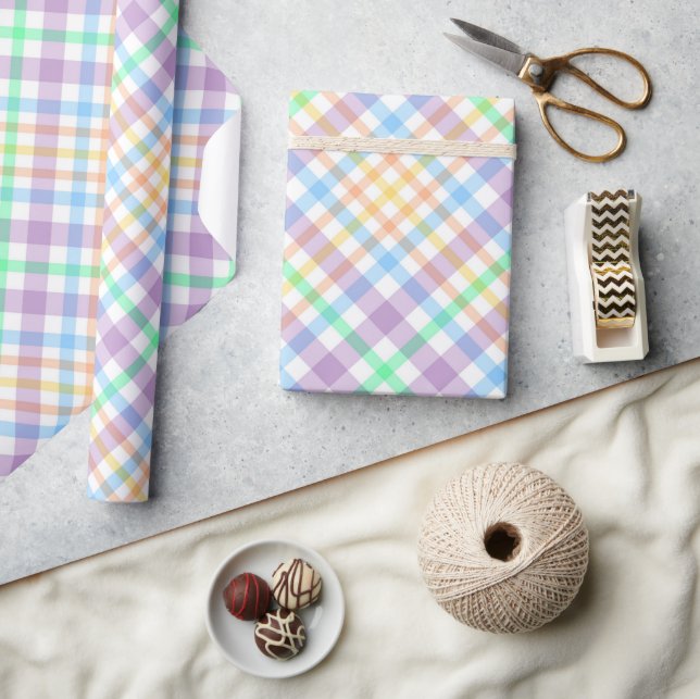Pastel Plaid Wrapping Paper (Crafts)