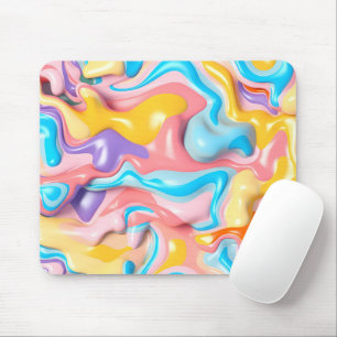 Pastel Plastic Fluid Abstract Mouse Mat