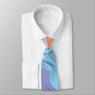 Pastel Plastic Fluid Abstract Tie