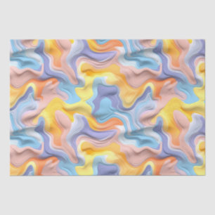 Pastel Plastic Fluid Abstract Tissue Paper