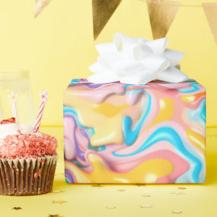 Pastel Plastic Fluid Abstract Wrapping Paper