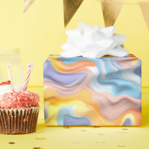Pastel Plastic Fluid Abstract Wrapping Paper